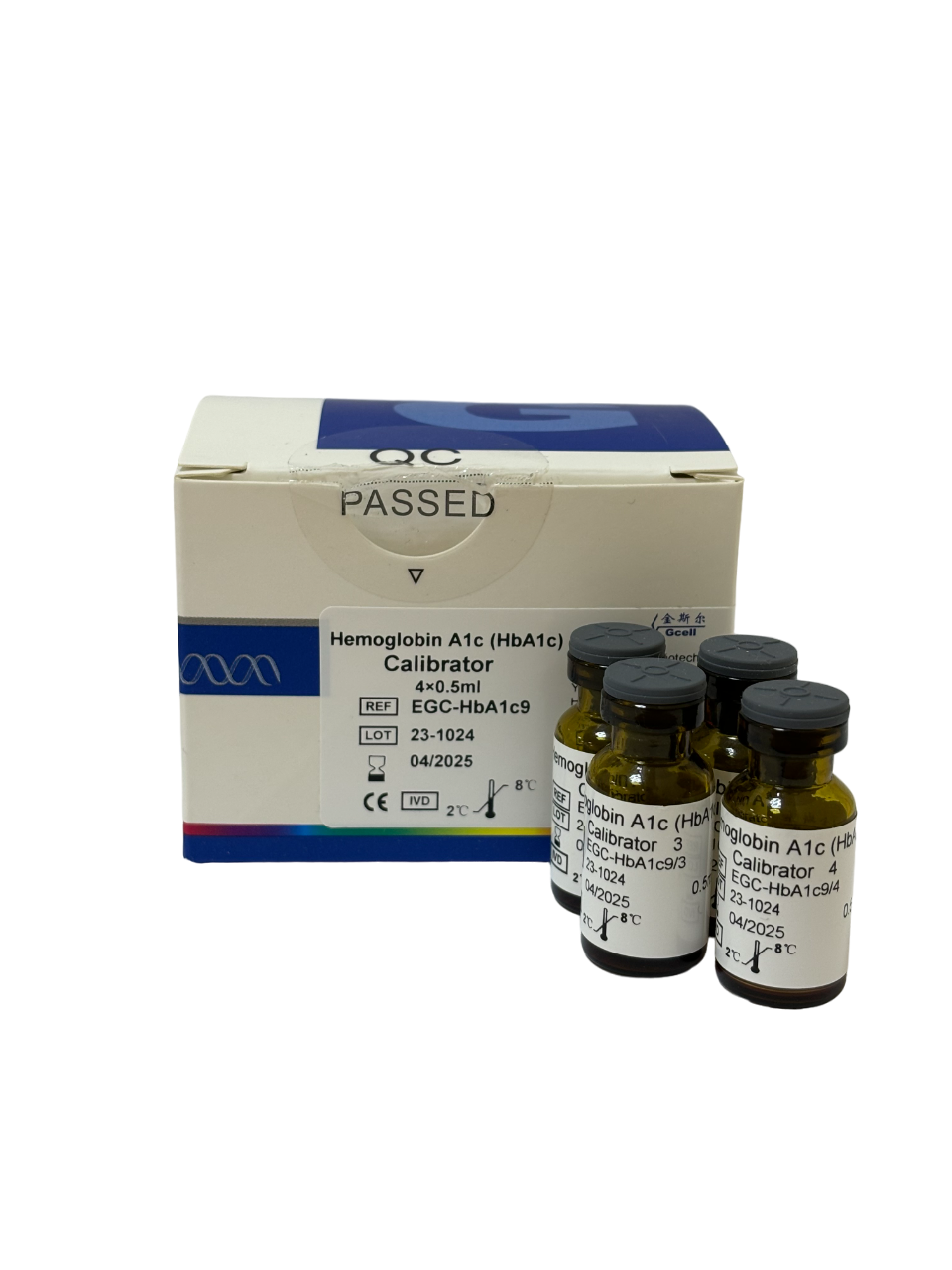 Калибратор для определения ГЛИКОЗИЛИРОВАННОГО ГЕМОГЛОБИНА (HbA1c) (4*0,5 мл), ЕGС-HbA1c9
