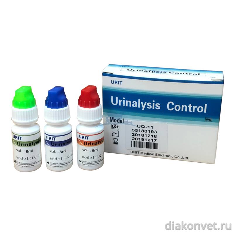 Набор контрольных материалов URIT UQ-11 Urinalysis Control (3х8 mL)