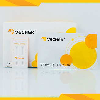 Экспресс-тест для выявления антигенов парвовируса и коронавируса собак, VIPC-625