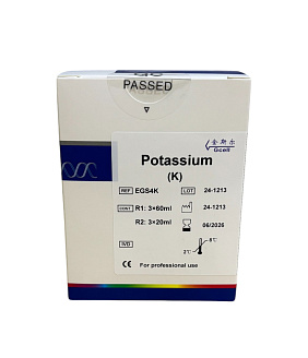 КАЛИЙ (К) 240 мл (R1: 3×60 мл, R2: 3×20мл), без калибратора, EGS4K
