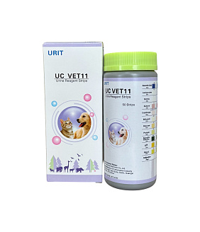 Мочевые реагентные тест-полоски URIT UC VET 11 Plus (50 шт/упак)