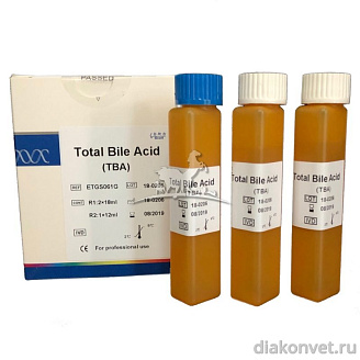 ОБЩИЕ ЖЕЛЧНЫЕ КИСЛОТЫ (TBA) 160 мл (R1: 2x60 мл, R2: 2x20 мл) без калибратора, ЕGS061G/S