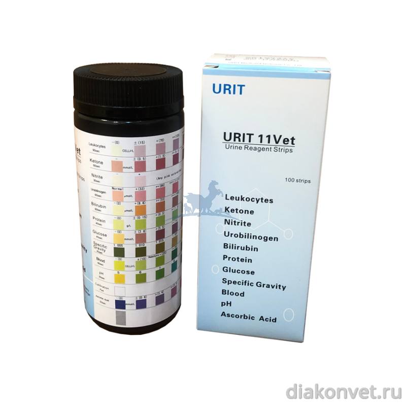 Мочевые реагентные полоски URIT 11 Vet